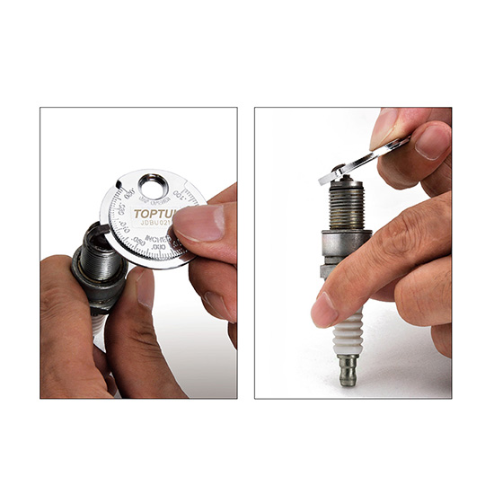 Tester distanta piatra bujie TOPTUL JDBU0210, interval masurare 0.6 - 2.4 mm, scala metrica si imperiala