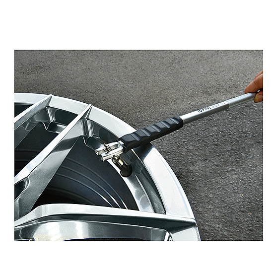Cheie pentru ventil roti TOPTUL JEBD0133, lungime 325 mm, cap pivotabil 180 grade, maner metalic