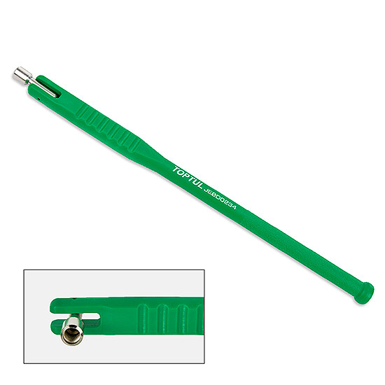 Cheie pentru ventil roti TOPTUL JEBD0234, lungime 335 mm, cap pivotabil 180 grade, maner plastic
