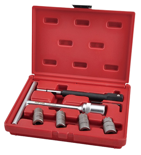 Set 7 scule curatare canal injector TOPTUL JGAI0704, pentru motoare diesel, cutie depozitare