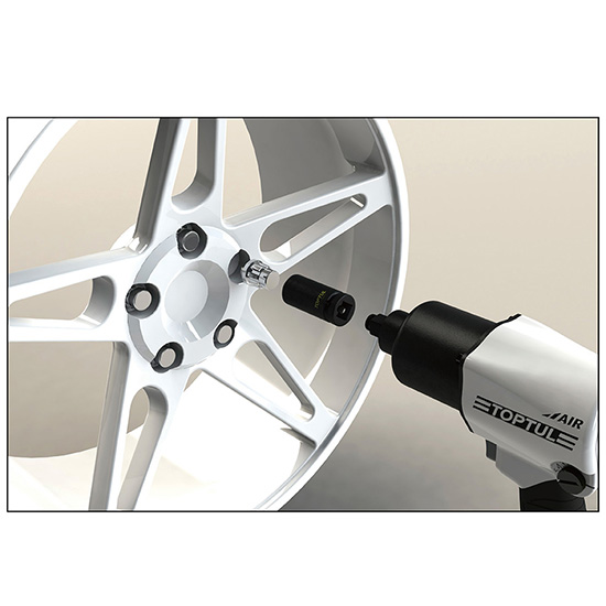 Trusa 8 extractoare prezoane roti TOPTUL JGAI0802, prindere patrat 1/2 inch, deschidere chei 17, 18.5, 20, 21.5, 23, 24.5, 26, 27.5 mm, crom molibden