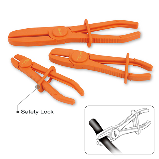 Set 3 clesti pentru blocat conducte flexibile TOPTUL JGAR0301, diametru compatibil 6-57 mm, plastic