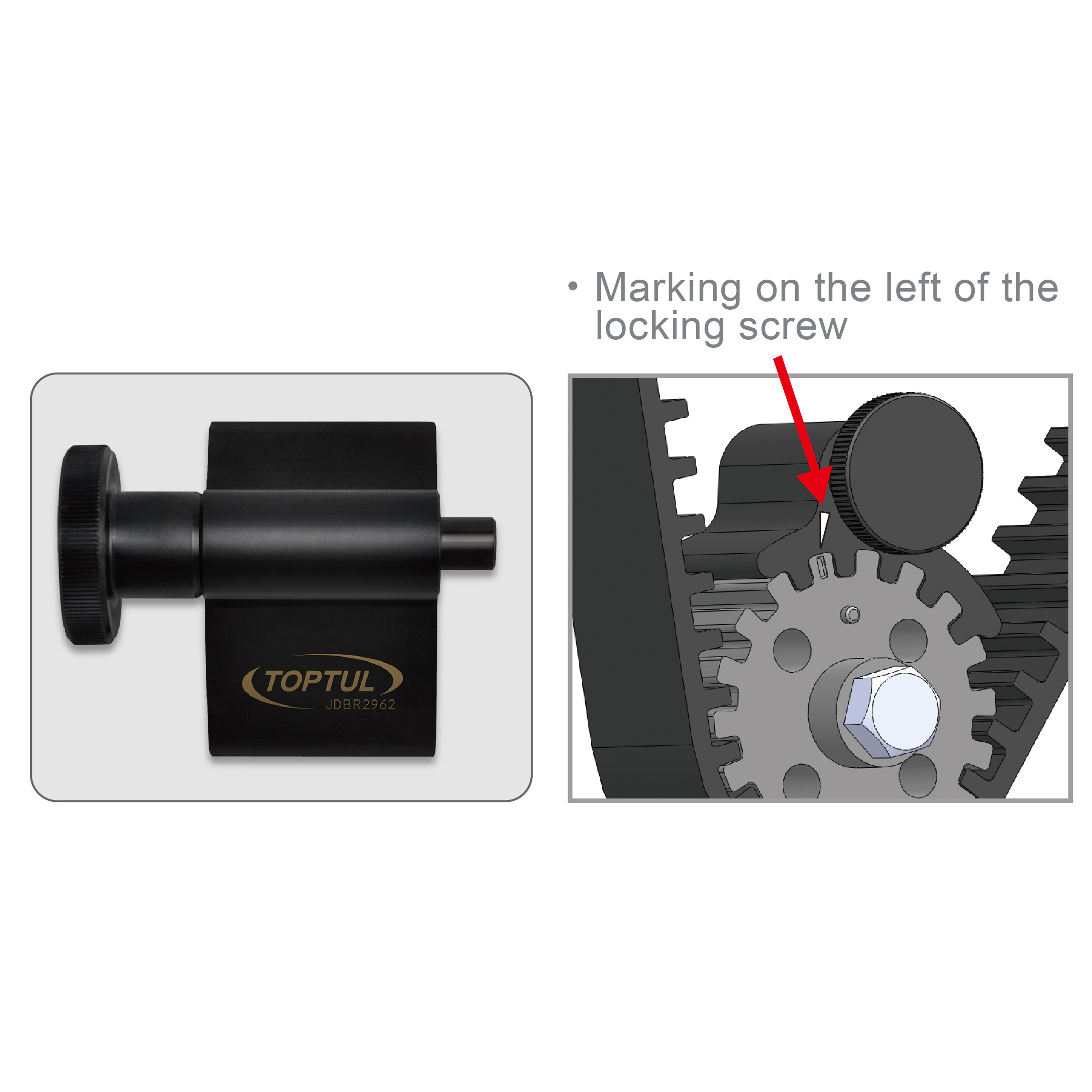 Set 3 piese blocator arbore cotit si curea transmisie TOPTUL JGAR0302, pentru Audi, Volkswagen, Seat, Skoda TDI PD si motoare V6