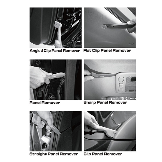 Set 6 piese pentru demontat tapiteri TOPTUL JGAS0601, lungime 200 mm, din plastic nylon