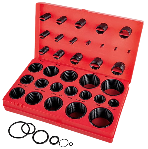 Trusa 394 o-ring TOPTUL JGEW394A, diametru interior 3-50 mm, grosime 1-5 mm, cutie depozitare
