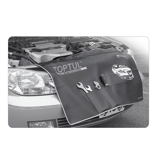 Protectie magnetica aripa auto TOPTUL JJAQ1106, 1070 x 600 mm, 4 buzunare, negru