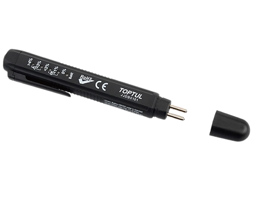 Tester pentru lichid frana TOPTUL JJDB0101, indicatoare LED, lungime 150 mm, pentru lichide DOT 4