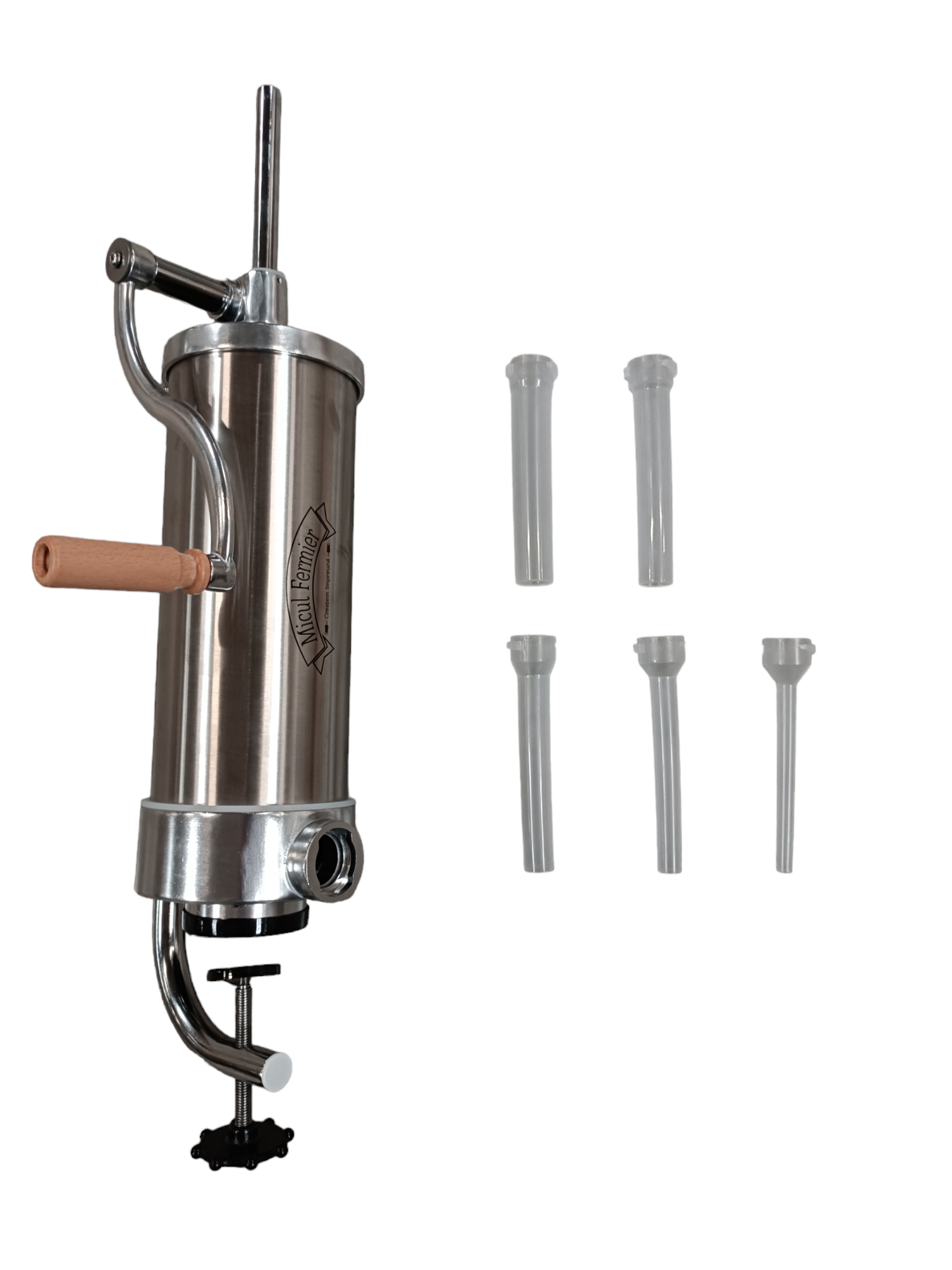 Masina de carnati MICUL FERMIER GF-0821-S001-G02, capacitate 3 kg, vertical, 5 palnii