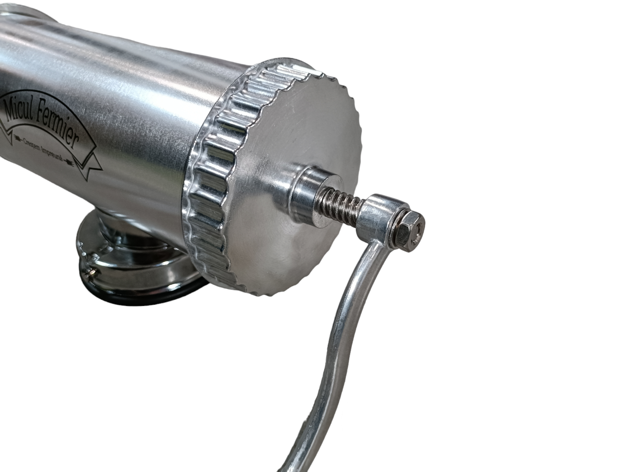 Masina de carnati MICUL FERMIER GF-0824-S001-G02, capacitate 1.5 kg, ventuza, aluminiu, 5 palnii