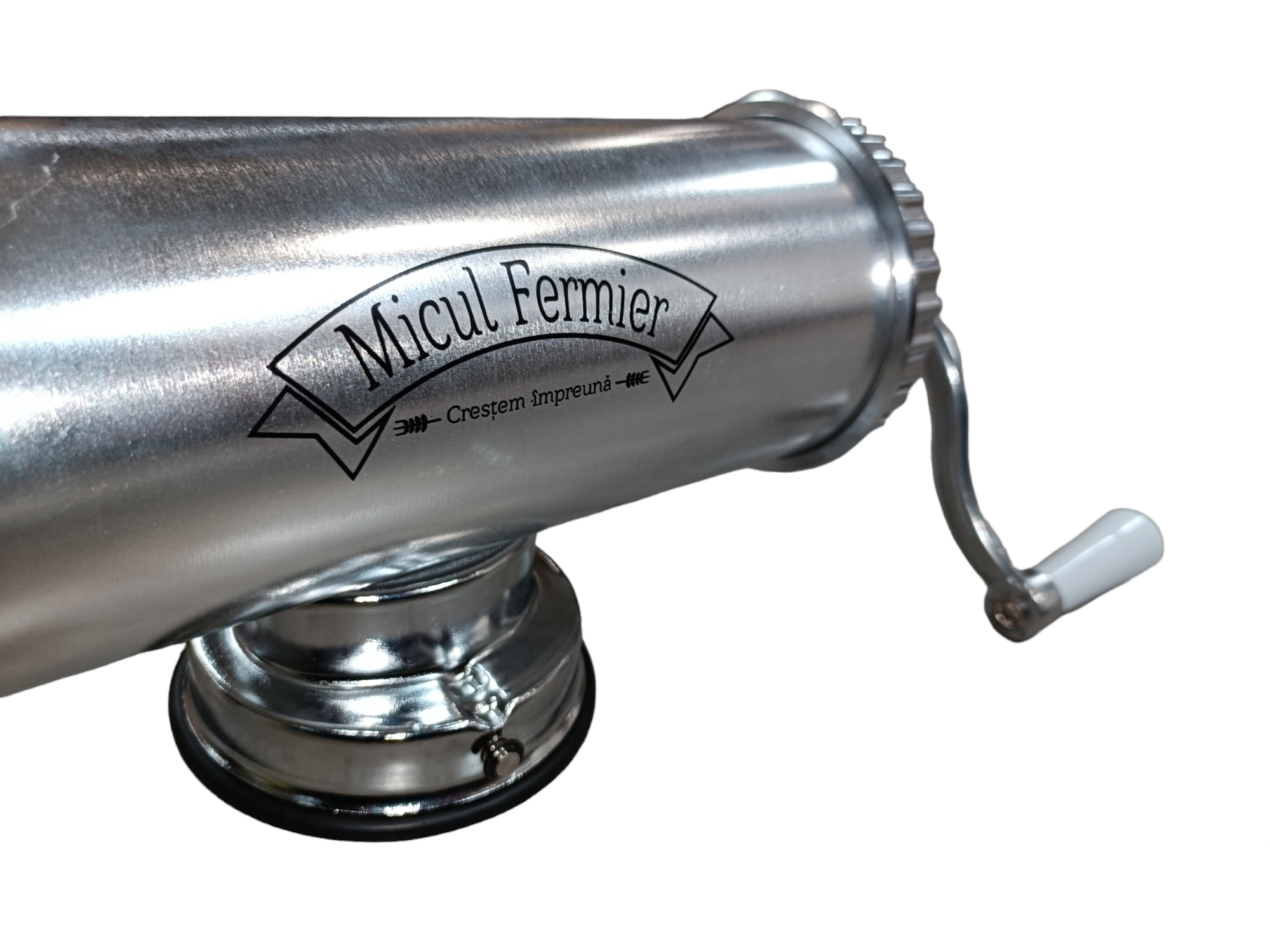 Masina de carnati MICUL FERMIER GF-0824-S001-G02, capacitate 1.5 kg, ventuza, aluminiu, 5 palnii