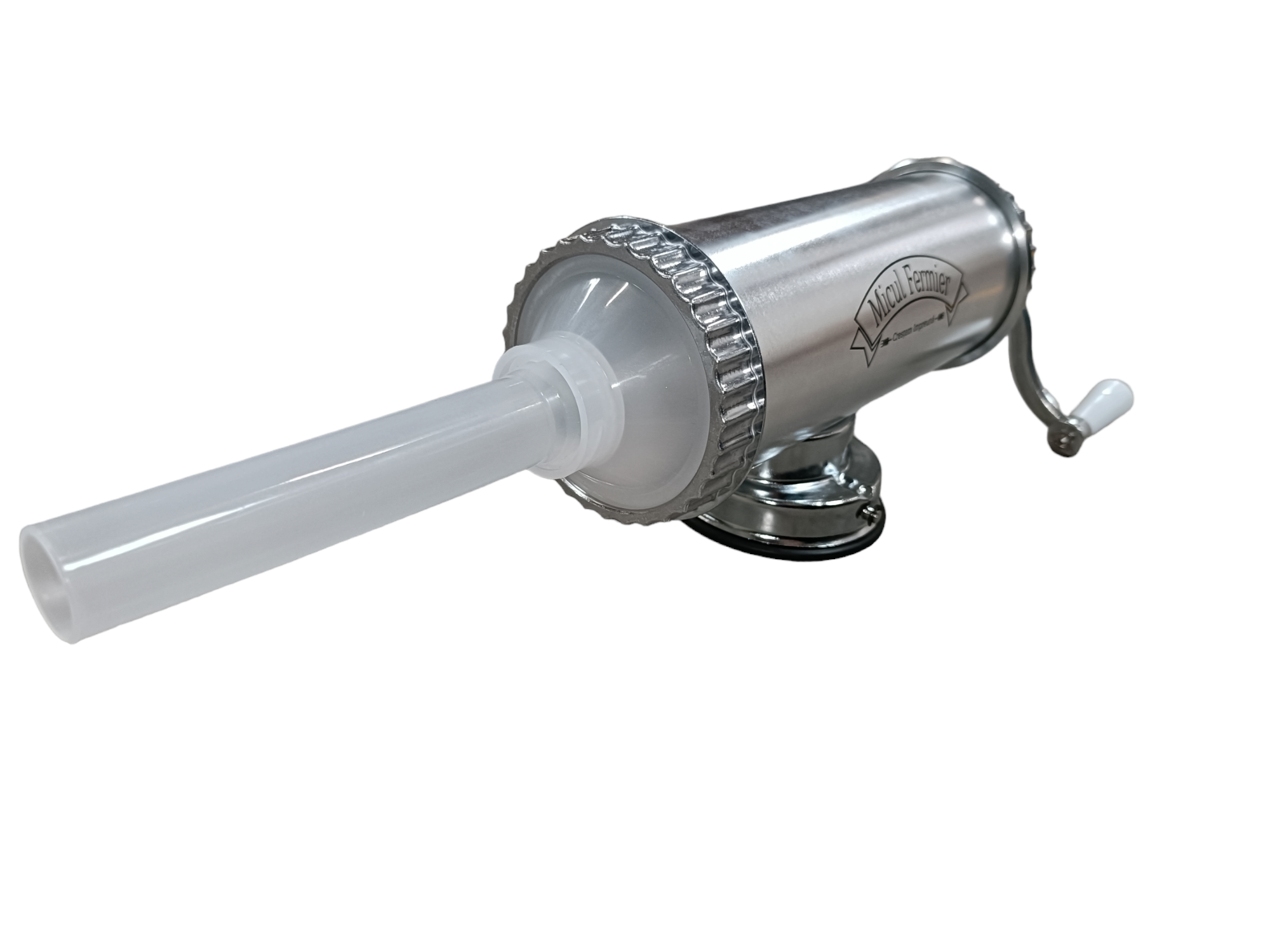 Masina de carnati MICUL FERMIER GF-0824-S001-G02, capacitate 1.5 kg, ventuza, aluminiu, 5 palnii