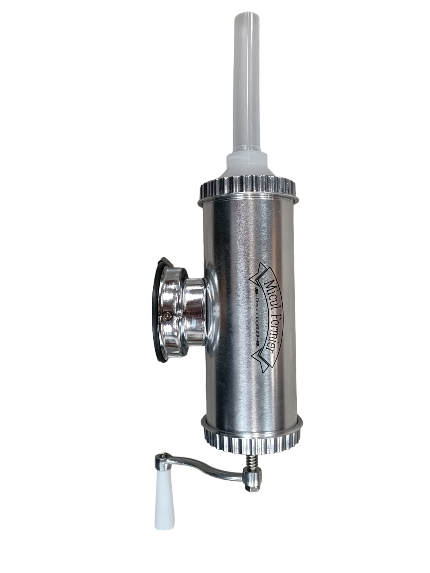 Masina de carnati MICUL FERMIER GF-0824-S001-G02, capacitate 1.5 kg, ventuza, aluminiu, 5 palnii