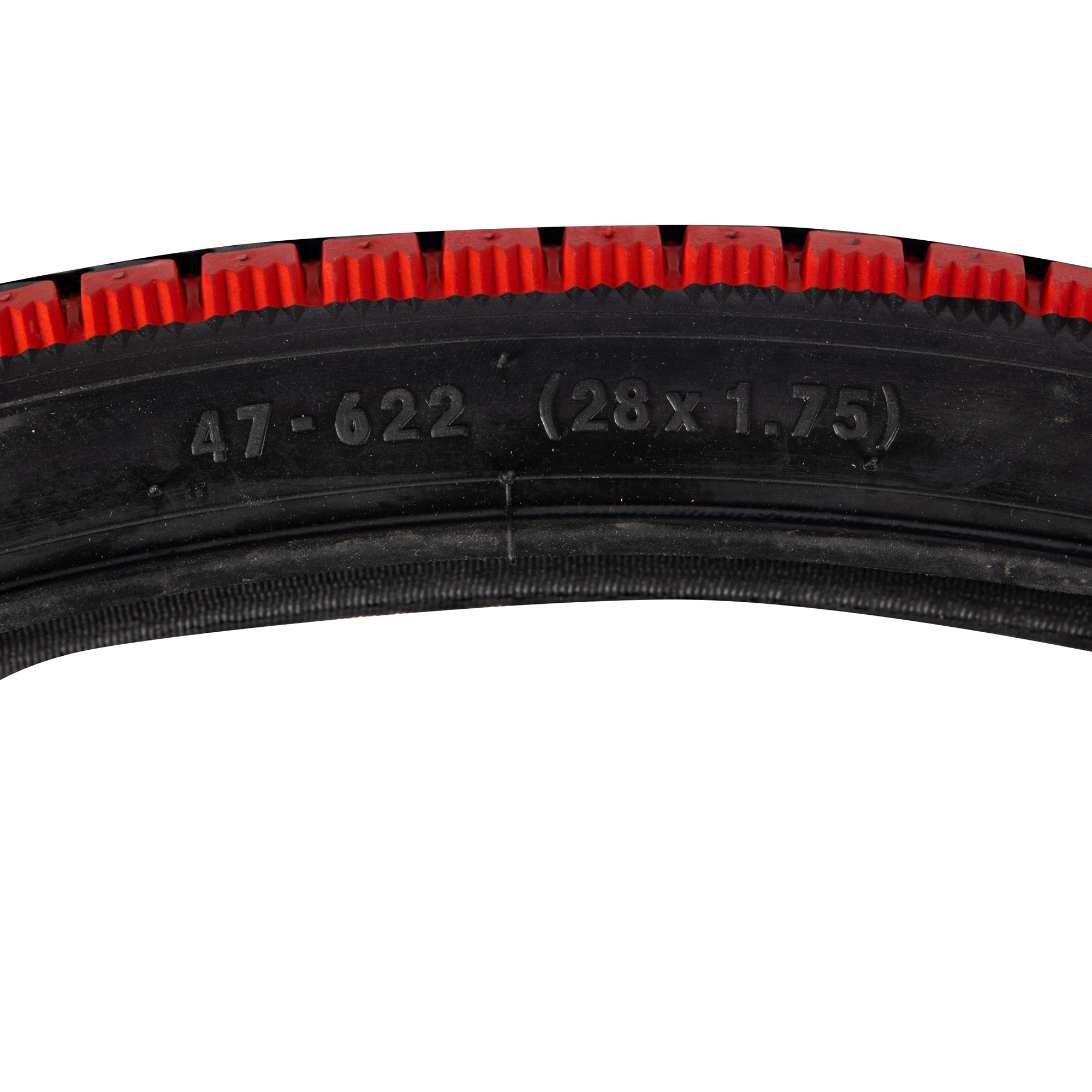 Anvelopa pentru bicicleta MICUL FERMIER GF-2587, dimanesiune 28 x 1.75 inch, 47 - 622 mm, negru/rosu