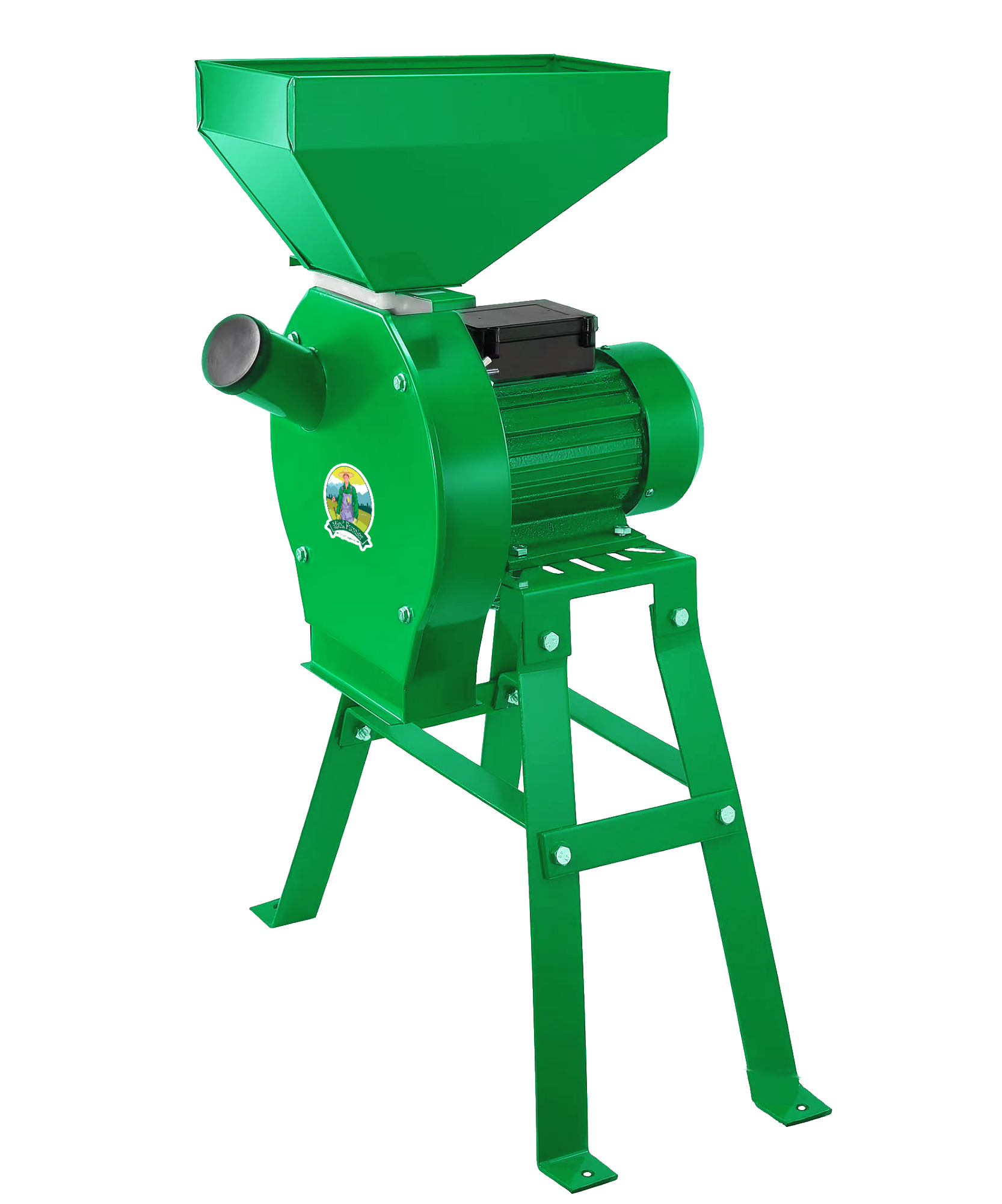 Moara MICUL FERMIER GF-0063-S001-G03, nr. 2, 3.9 kW, capacitate 320 kg/h, cu sac, cuva mare, suport metalic