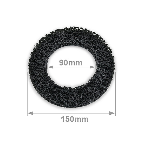 Burete pentru polizare butuc roata TOPTUL JLBT0115, diametru exterior 150 mm, diametru interior 90 mm, din siliciu