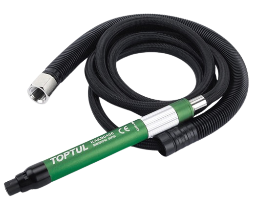 Micro polizor pneumatic TOPTUL KAKB0456, 0.04 kW, 56000 rpm, lungime 139 mm, presiune functionare 6.2 bar, cupla aer 1/4 inch