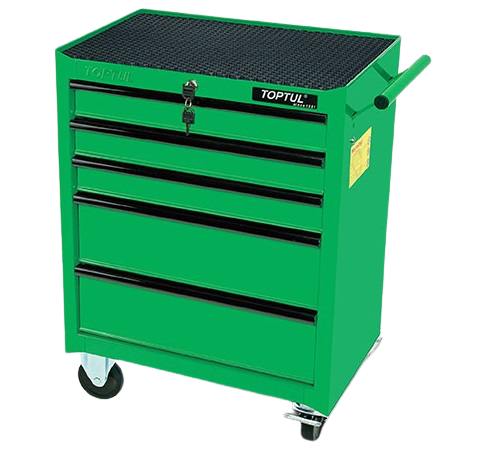 Dulap mobil pentru masa de lucru TOPTUL TCAB0501, 5 sertare, 569x340x661 mm, capacitate incarcare 180 kg