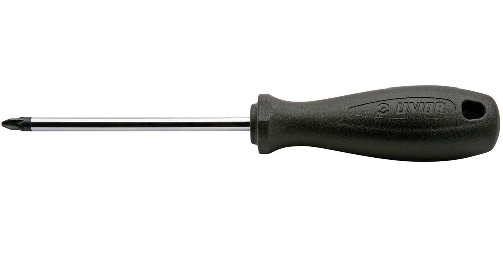 Surubelnita UNIOR 616393, profil pozidrive, deschidere PZ0, dimensiuni 0x60 mm, tija otel vanadiu, varf brunat, maner ergonomic