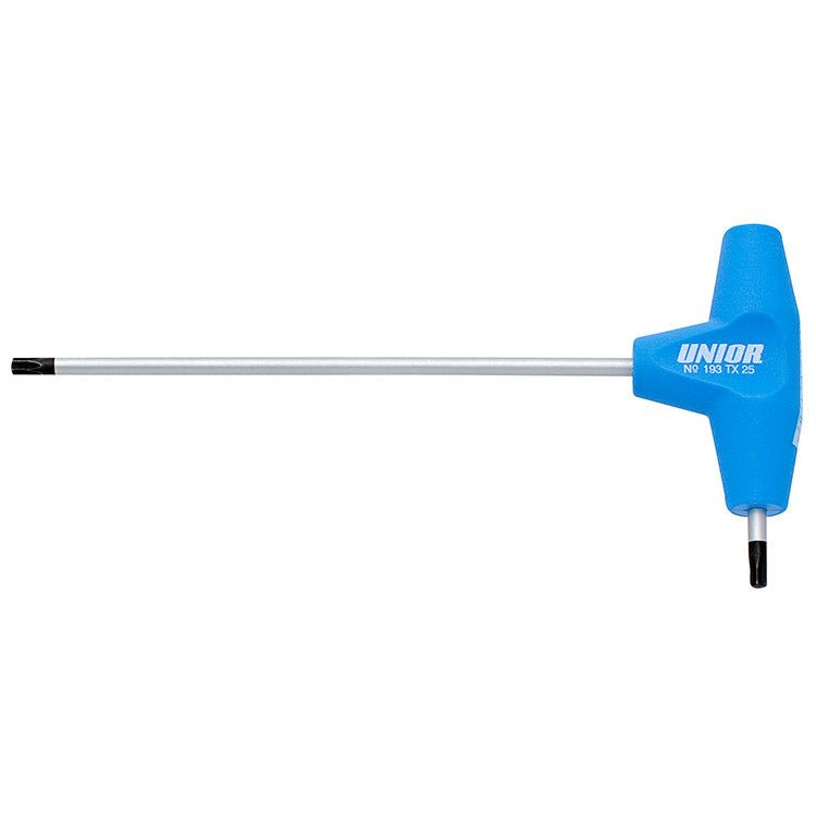 Cheie inbus cu maner tip T UNIOR 607177, profil Torx TX20, lungime activa 125x15 mm, tija crom vanadiu, maner polipropilena