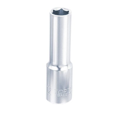 Cheie tubulara adanca TOPTUL BAEE1610, prindere patrat 1/2 inch, profil hexagonal, deschidere cheie 10 mm, lungime 77 mm, crom vanadiu
