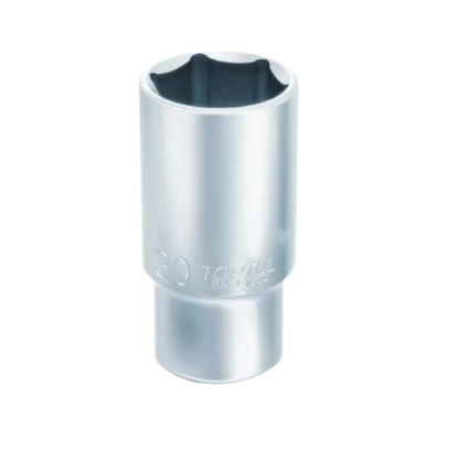 Cheie tubulara adanca TOPTUL BAEE1615, prindere patrat 1/2 inch, profil hexagonal, deschidere cheie 15 mm, lungime 77 mm, crom vanadiu