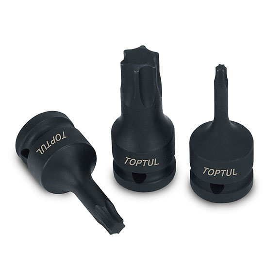 Bit de impact cu soclu tubular TOPTUL KADA1650, prindere patrat 1/2 inch, profil torx T50, lungime 60 mm, crom molibden, fosfatat