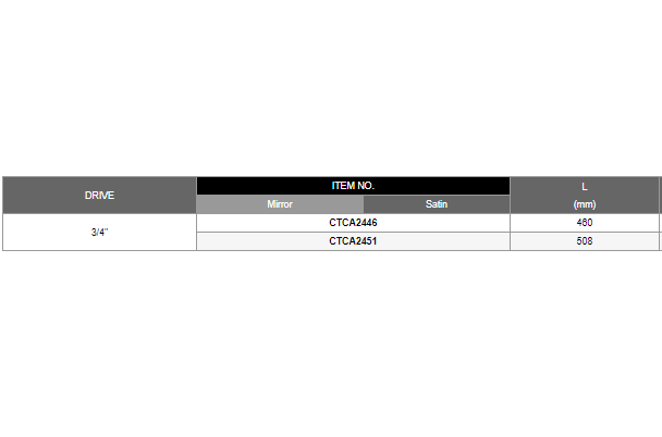 Maner de forta T cu cap culisant TOPTUL CTCA2446, antrenor patrat 3/4 inch, lungime 460 mm, crom vanadiu, finisaj satinat