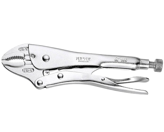 Cleste autoblocant pentru tinichigerie TOPTUL DAAQ1A07, cu falci curbate si taietor fire, dimensiune 7 inch/ 178 mm, crom vanadiu, finisaj nichelat
