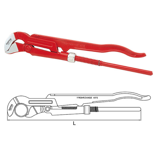 Cleste papagal suedez TOPTUL DDAD1A48, 1-1/2 inch, capacitate prindere 2-1/4 inch, lungime 440 mm, crom vanadiu