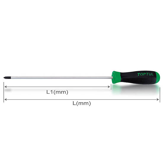 Surubelnita in cruce TOPTUL FBCB0240, PH2, lungime 505 mm, lungime activa 400 mm, maner ergonomic, aderent