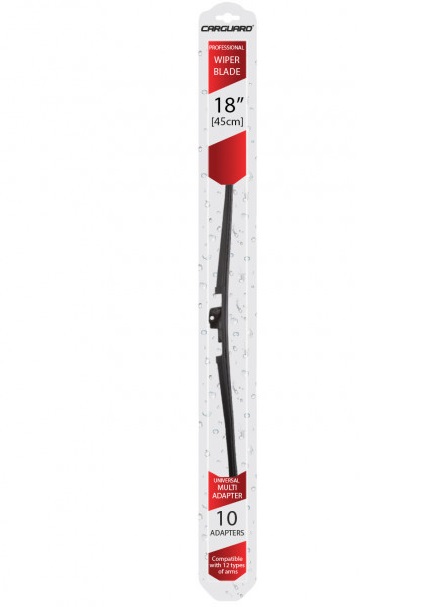 Stergator parbriz auto profesional CARGUARD 77918, lungime lama 18 inch, 45 cm, cu 10 adaptoare