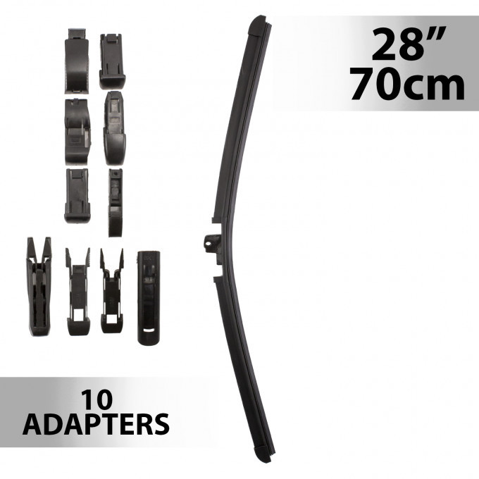 Stergator parbriz auto profesional CARGUARD 77928, lungime lama 28 inch, 70 cm, cu 10 adaptoare
