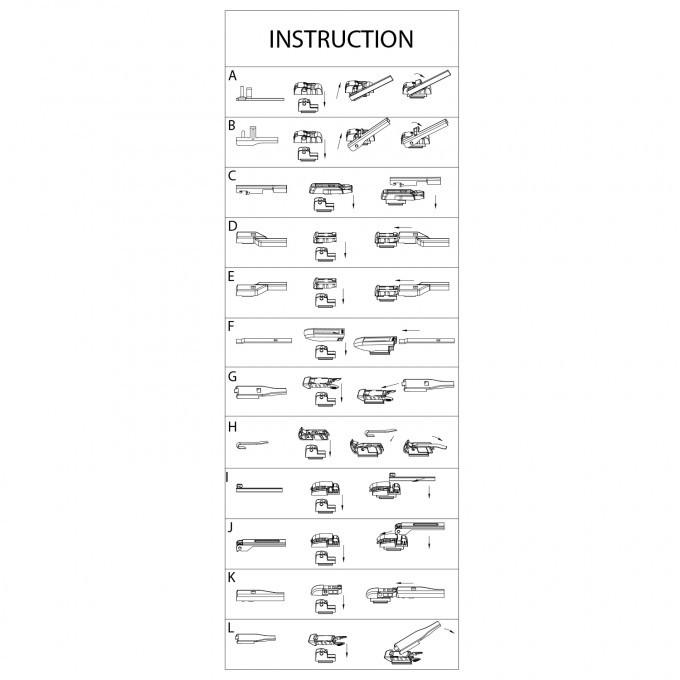 Stergator parbriz auto profesional CARGUARD 77928, lungime lama 28 inch, 70 cm, cu 10 adaptoare