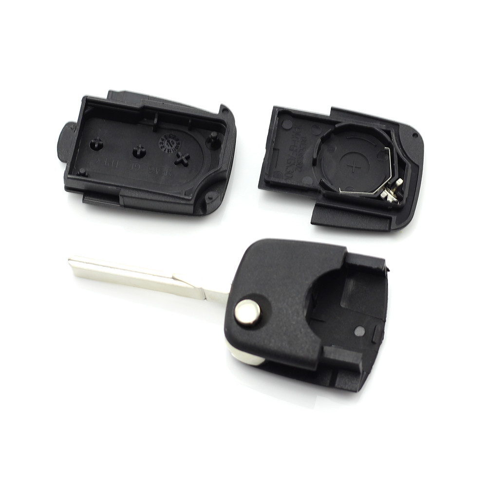 Carcasa cheie contact CARGUARD CC033, pentru Audi, tip briceag, cu 3 butoane rotunde, cu baterie 2032