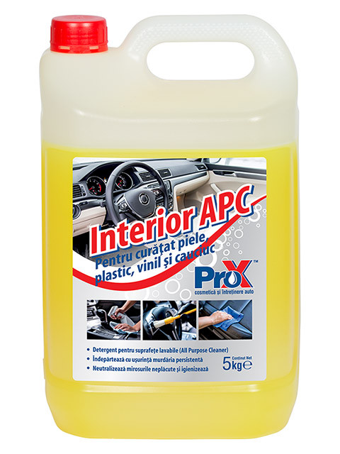 Solutie pentru curatat piele, plastic, vinil, cauciuc si suprafete vopsite PROX Interior APC CS-638, 5 litri