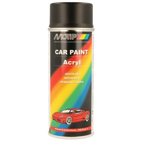 Spray vopsea retus auto MOTIP KOMPAKT CAR PAINT Acryl 46870, culoare negru mat, 400 ml