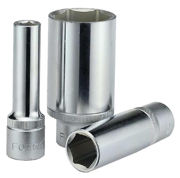 Cheie tubulara FORCE, prindere patrat 3/8 inch, profil hexagonal, deschidere cheie 17 mm, lungime 63 mm