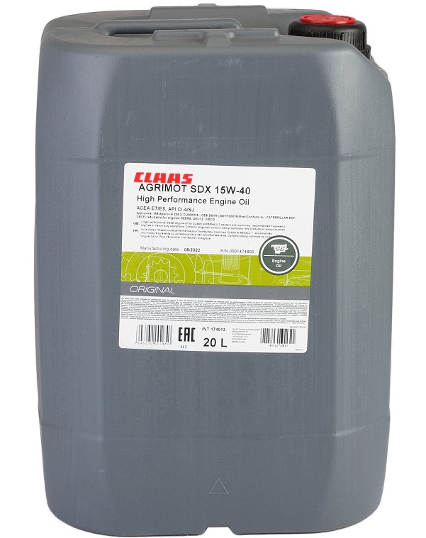 Ulei motor CLASS Agrimot SDX 15W40, volum 20 litri, pentru utilaje Claas si Renault