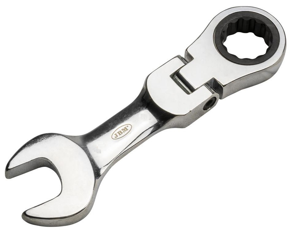 Cheie combinata articulata cu clichet JBM 15331, scurta, deschidere cheie 11 mm, otel scule