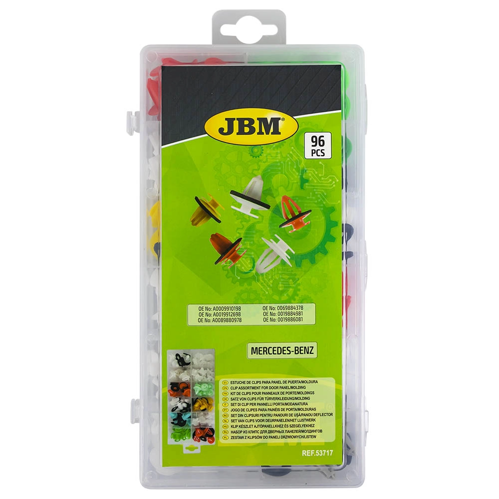 Set 96 clipsuri fixare auto JBM 53717, pentru panouri usi, deflectoare, pentru Mercedes-Benz