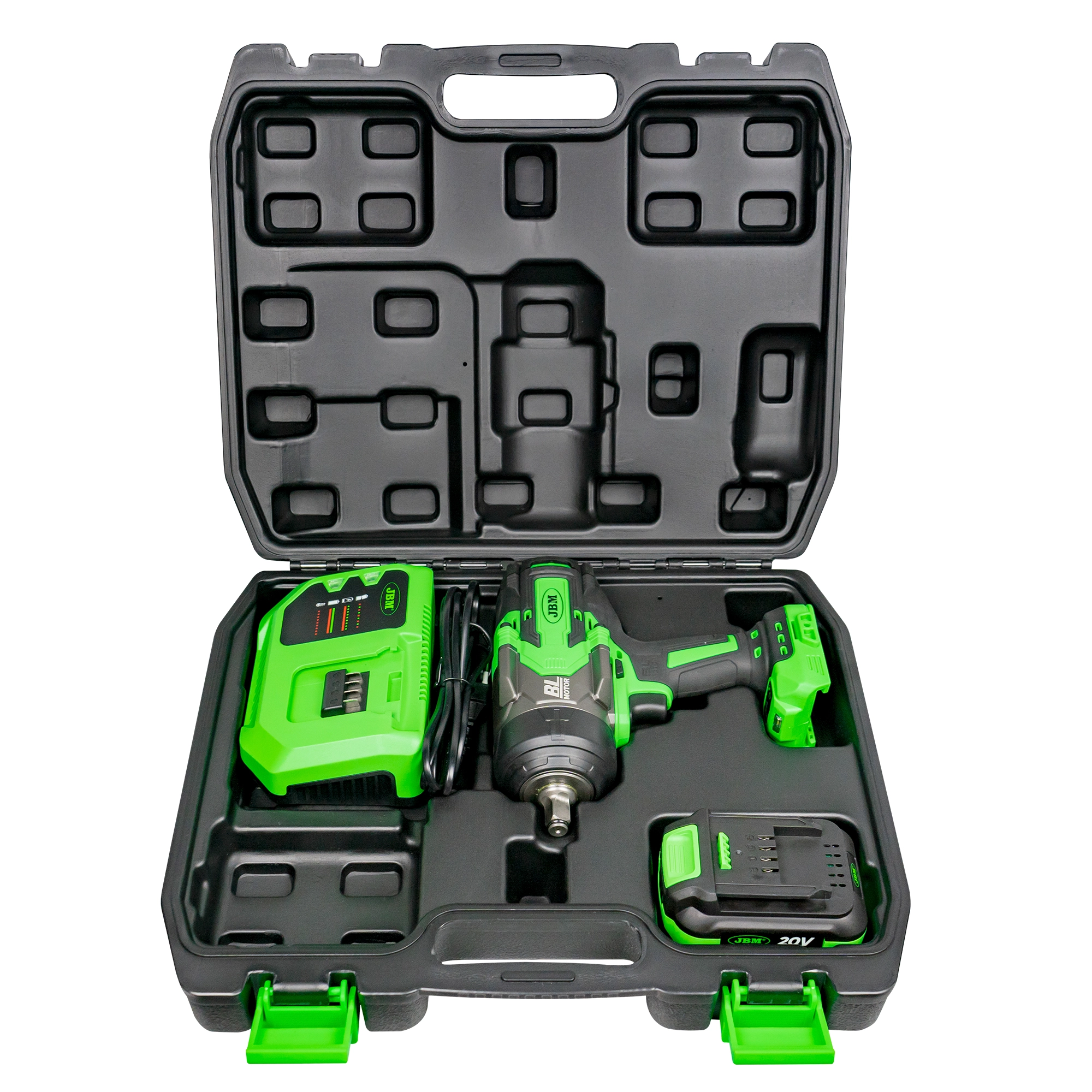 Masina de insurubat cu impact JBM 60044C, 1/2 inch, Li-Ion, 20 V, 1200 Nm, 1900 rpm, 1 x acumulator si incarcator, cutie depozitare