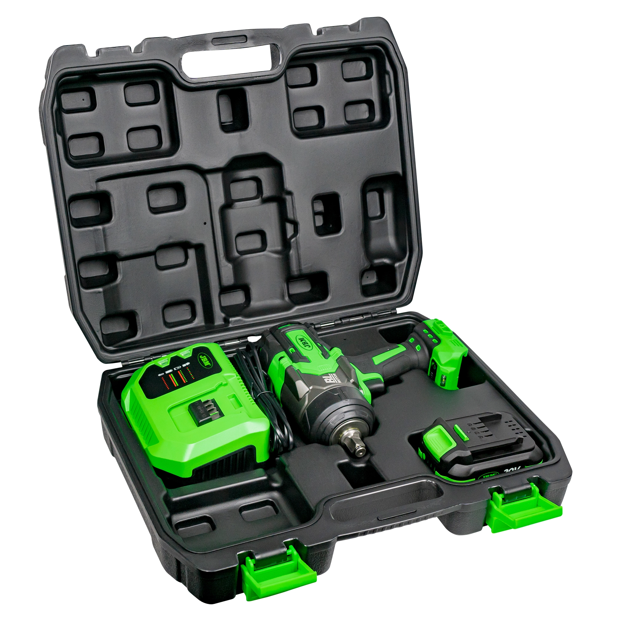 Masina de insurubat cu impact JBM 60044C, 1/2 inch, Li-Ion, 20 V, 1200 Nm, 1900 rpm, 1 x acumulator si incarcator, cutie depozitare