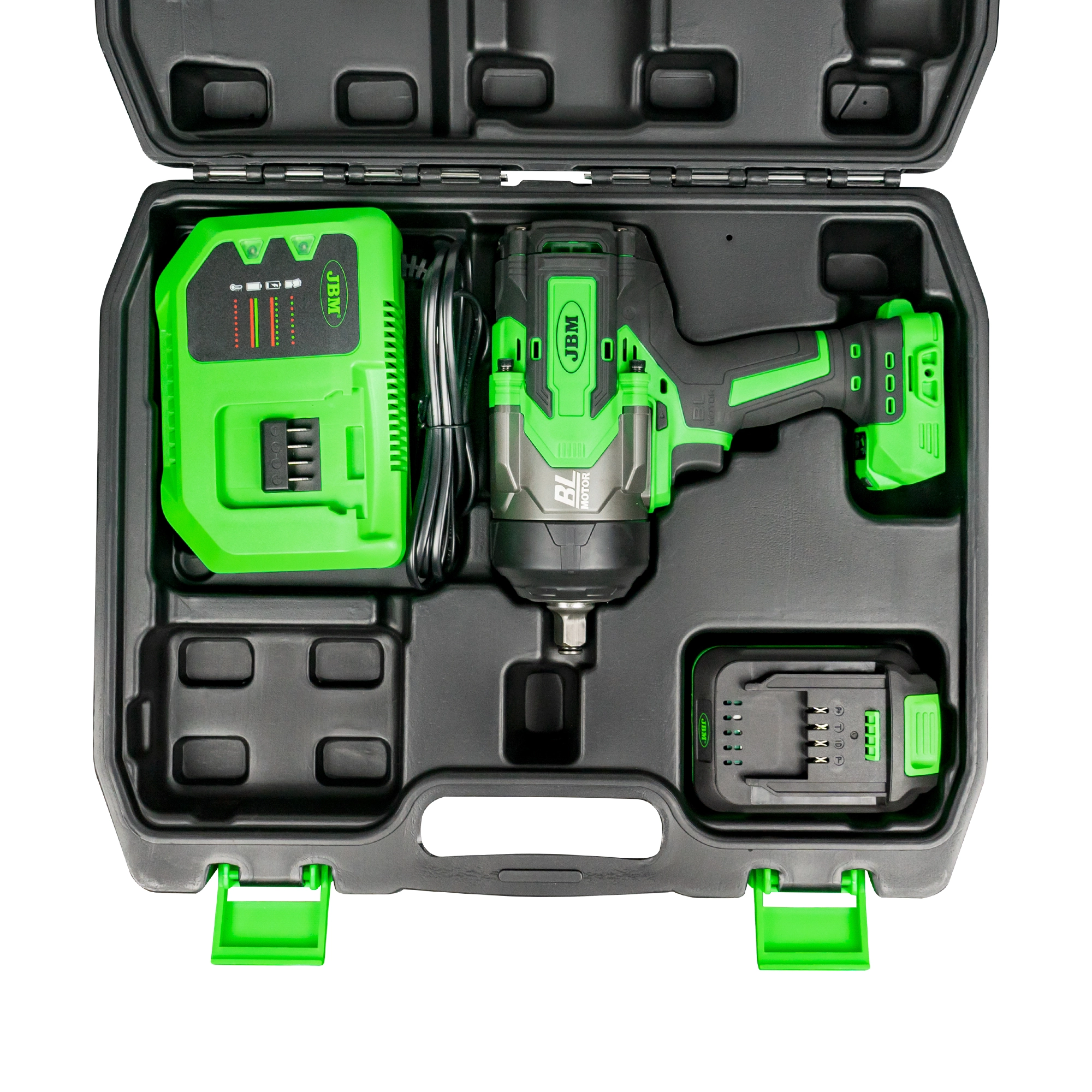 Masina de insurubat cu impact JBM 60044C, 1/2 inch, Li-Ion, 20 V, 1200 Nm, 1900 rpm, 1 x acumulator si incarcator, cutie depozitare