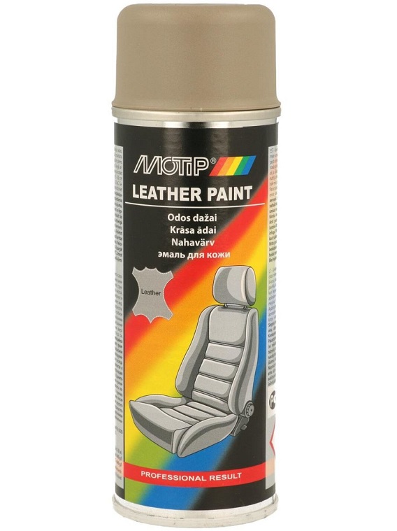 Spray vopsea pentru piele MOTIP 382432, bej/maro, recipient 200 ml