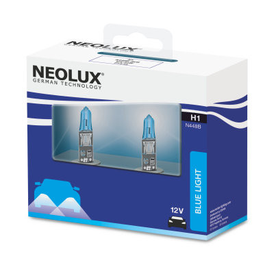 Set 2 becuri auto NEOLUX Blue Light N448N, H1, 12V, 55W, P14.5s