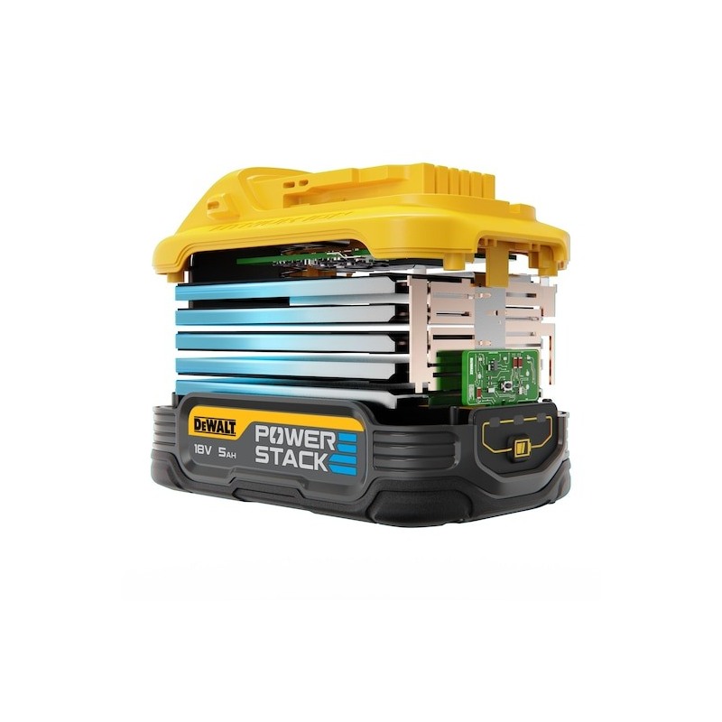 Set 2 acumulatori Li-Ion DEWALT PowerStack DCBP518H2, 18V, 5 Ah