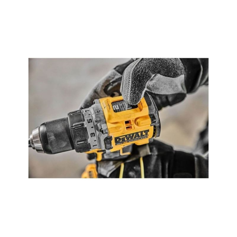Masina de gaurit si insurubat DEWALT PowerStack DCD800E1T, motor brushless, 0-2000 rpm, cu acumulator Li-Ion, 18V, 1.7 Ah, cutie TSTAK