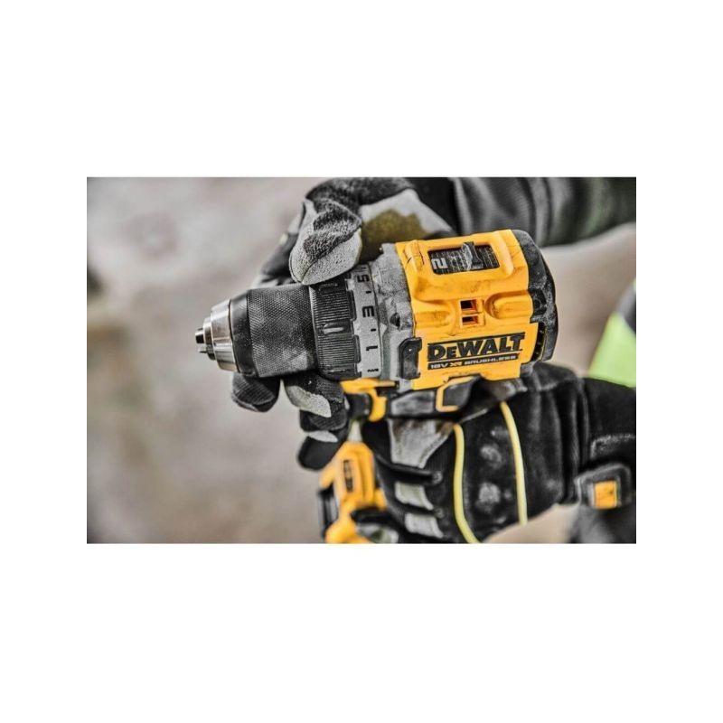 Masina de gaurit si insurubat DEWALT PowerStack DCD800E1T, motor brushless, 0-2000 rpm, cu acumulator Li-Ion, 18V, 1.7 Ah, cutie TSTAK
