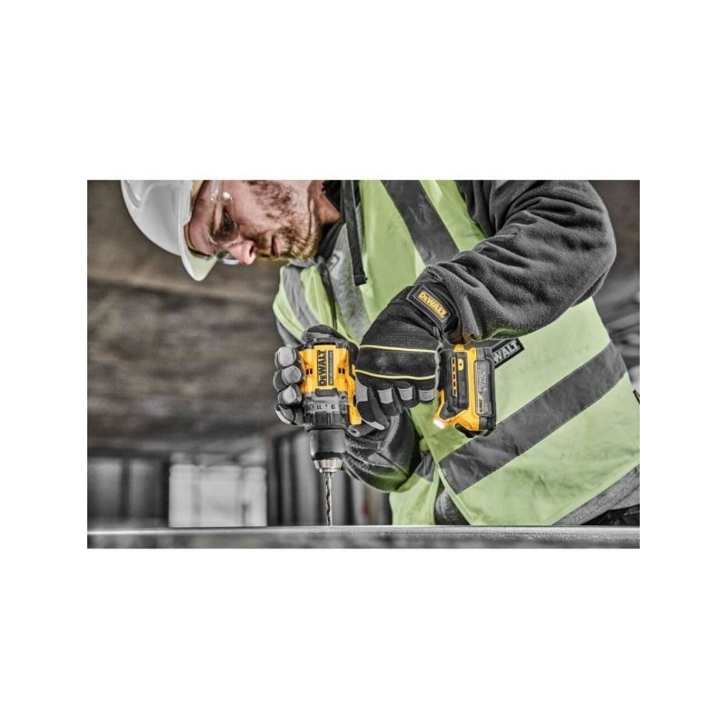 Masina de gaurit si insurubat DEWALT PowerStack DCD800E1T, motor brushless, 0-2000 rpm, cu acumulator Li-Ion, 18V, 1.7 Ah, cutie TSTAK