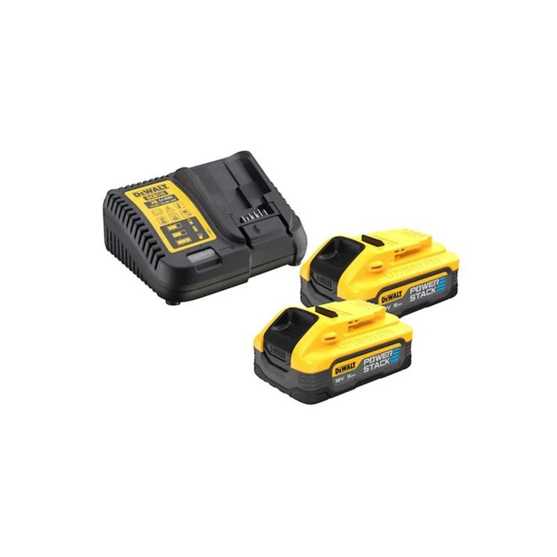 Masina de gaurit si insurubat cu impact DEWALT PowerStack DCD805H2T, 2000 rpm, 34000 bpm, 2 x acumulatori Li-Ion 18V XR, 5 Ah, cutie TSTAK